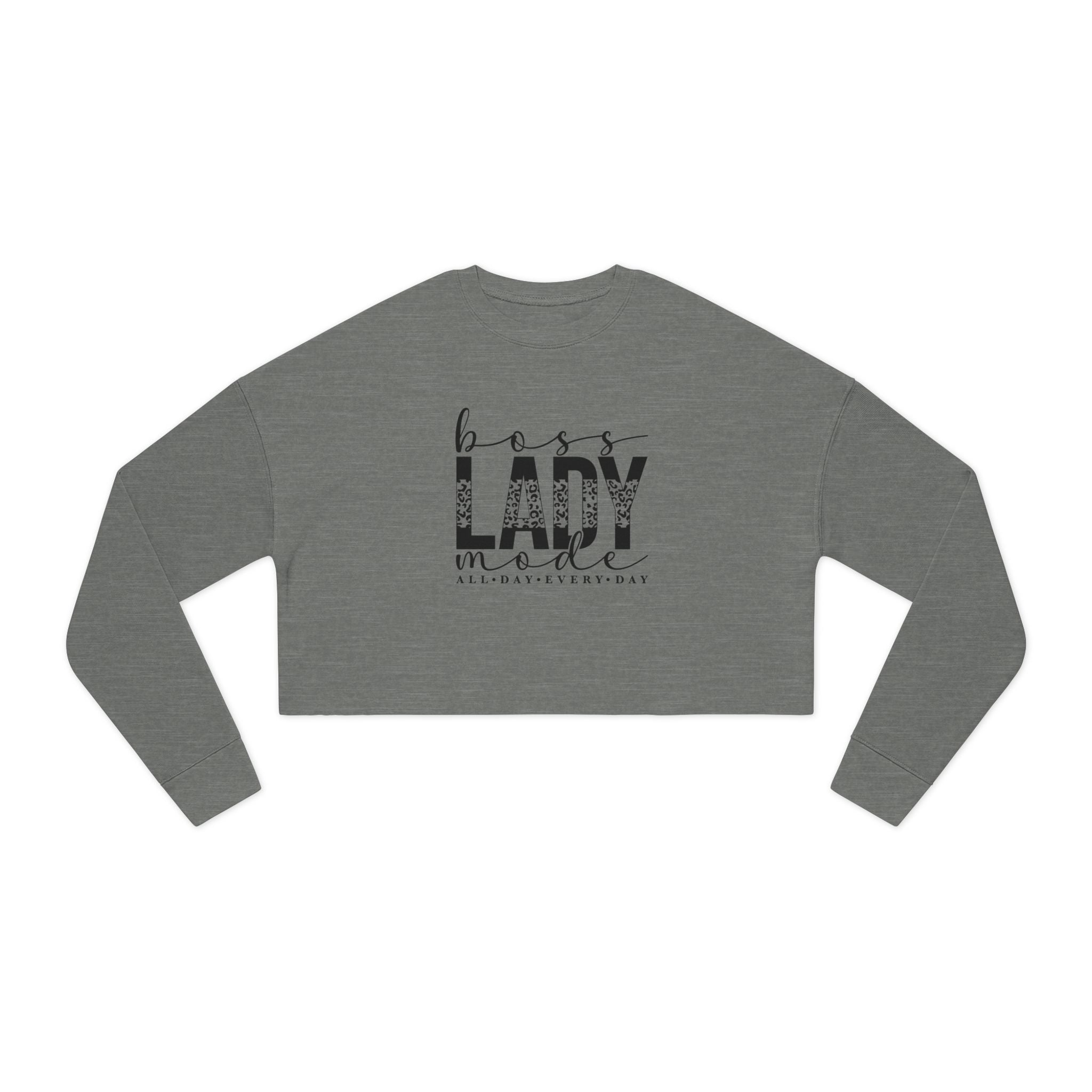 Cropped Sweatshirt — Badass Lady Graphic