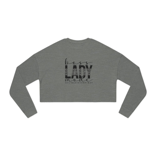 Cropped Sweatshirt — Badass Lady Graphic