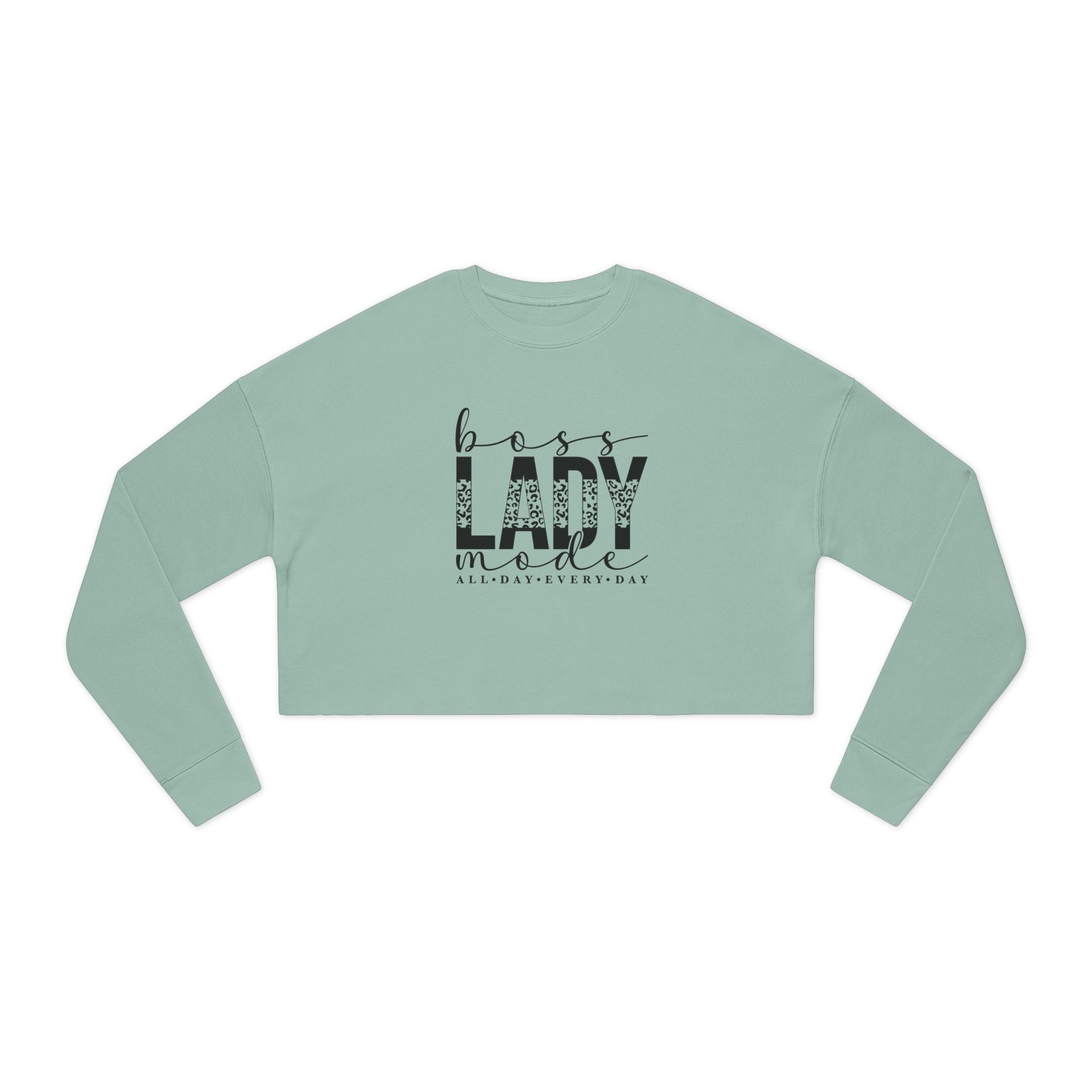 Cropped Sweatshirt — Badass Lady Graphic