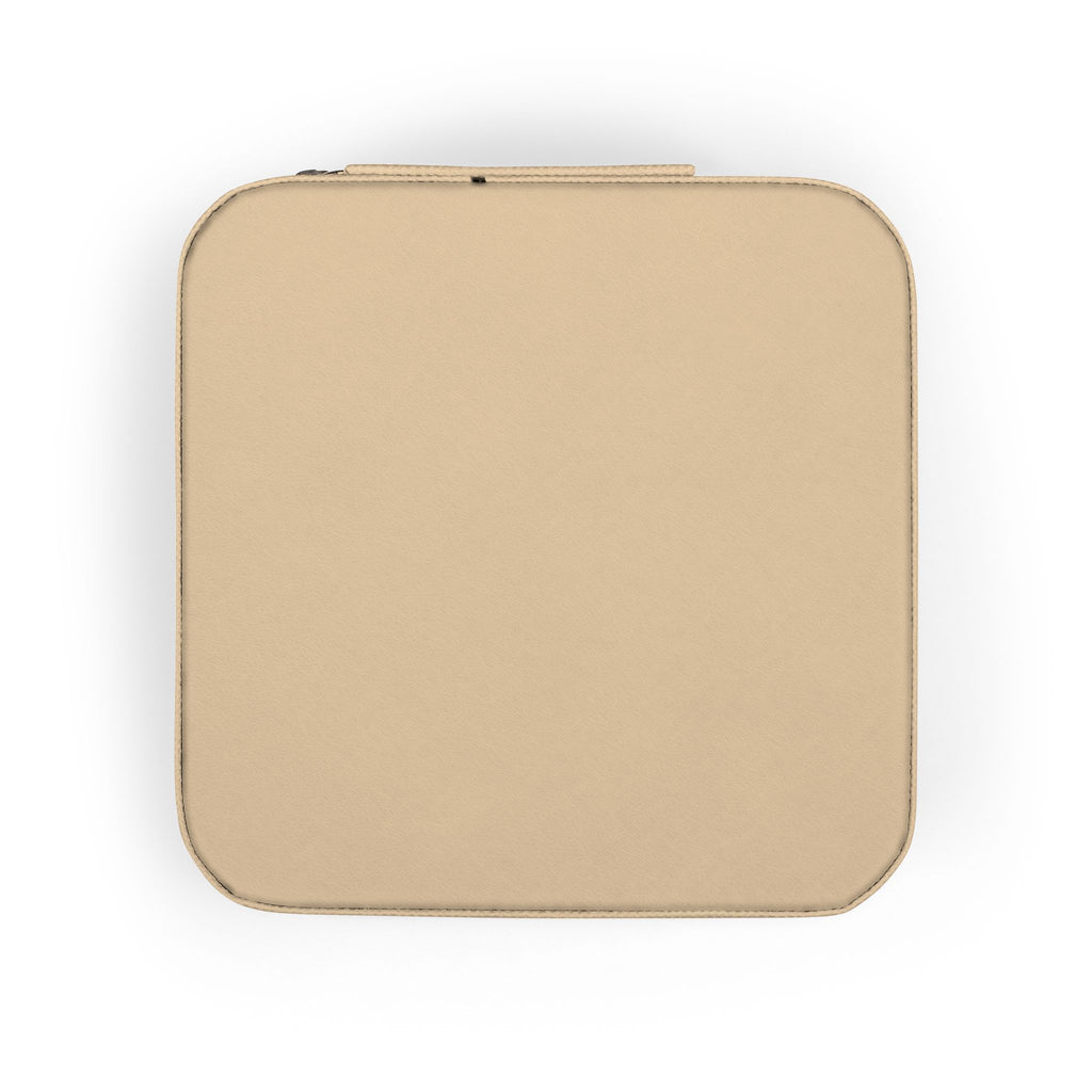 Travel Jewelry Case — Compact Rose Gold Jewelry Organizer with Ring Slots & Compartments