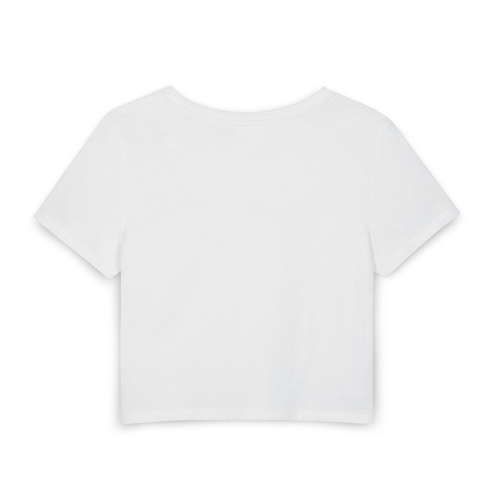 Women's Baby Tee — “I'm building a life I don't need a vacation from” Motivational Crop Top