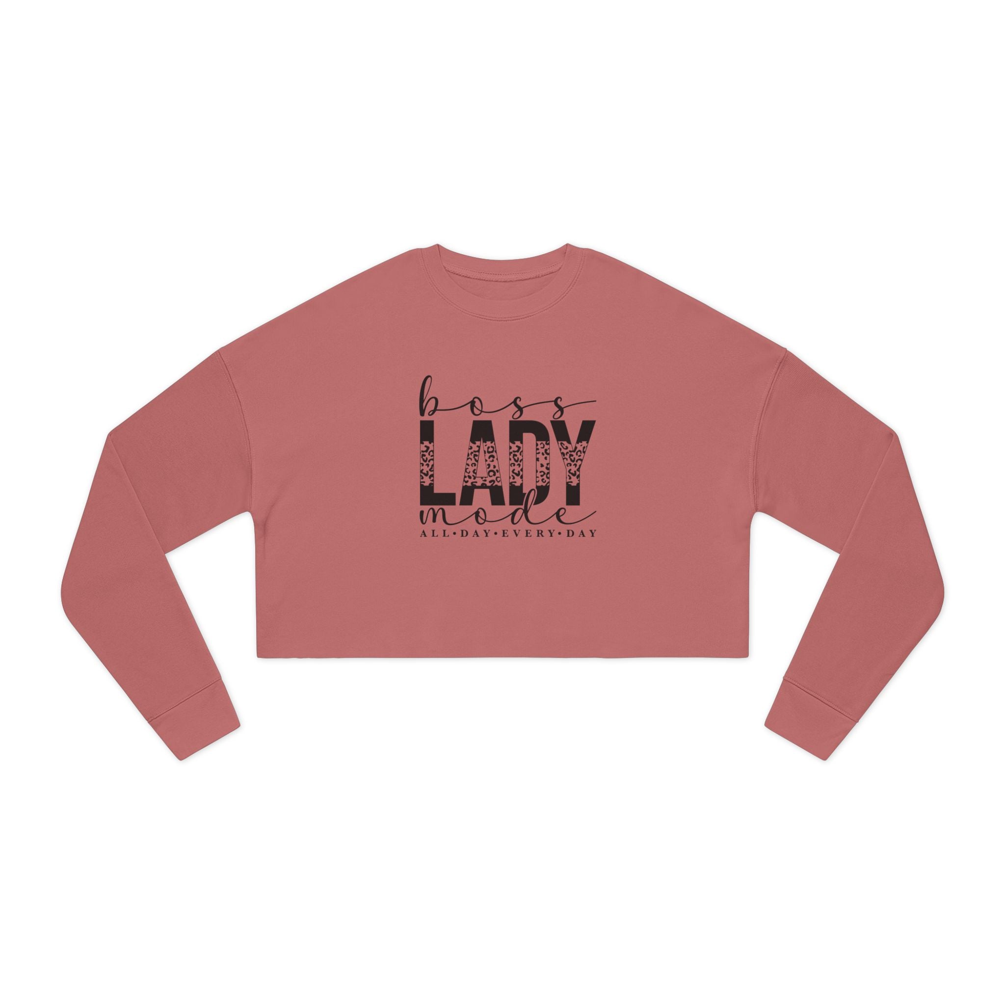 Cropped Sweatshirt — Badass Lady Graphic