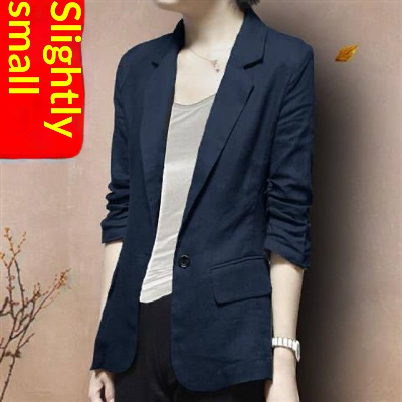 Summer Korean-style British-style Casual Cotton-linen Suit Jacket
