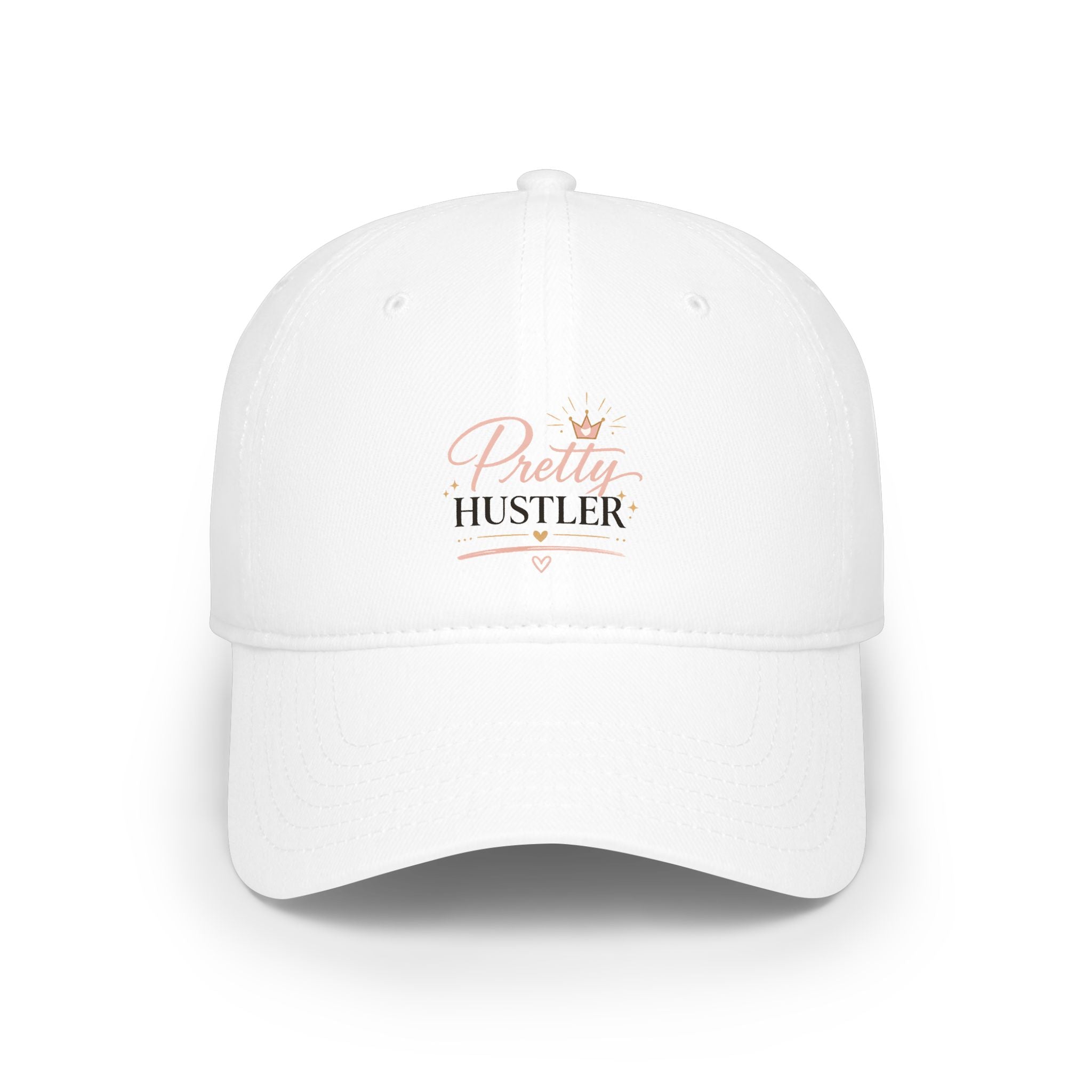 Pretty Hustler Baseball Cap — Embroidered Feminine Motivational Hat